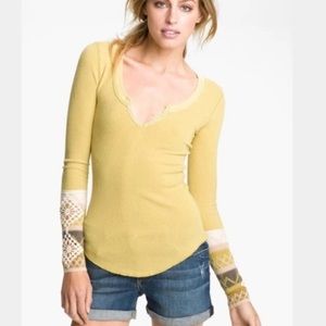FREE PEOPLE Kombucha Embroidered Thermal